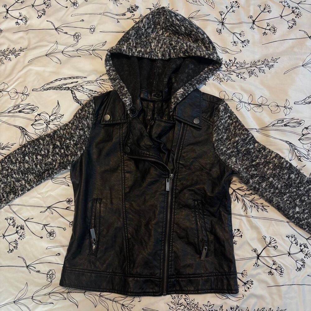 Y2K Faux Leather Moto Jacket